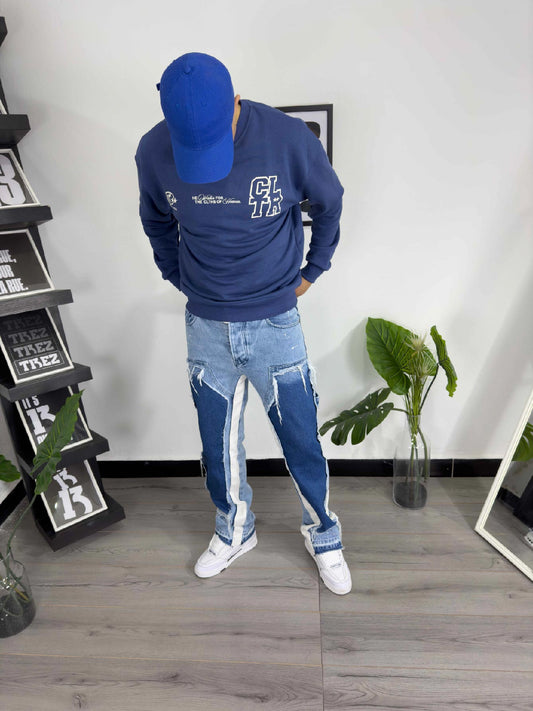 CLTR oversized sweatshirt- WAVY BLUE